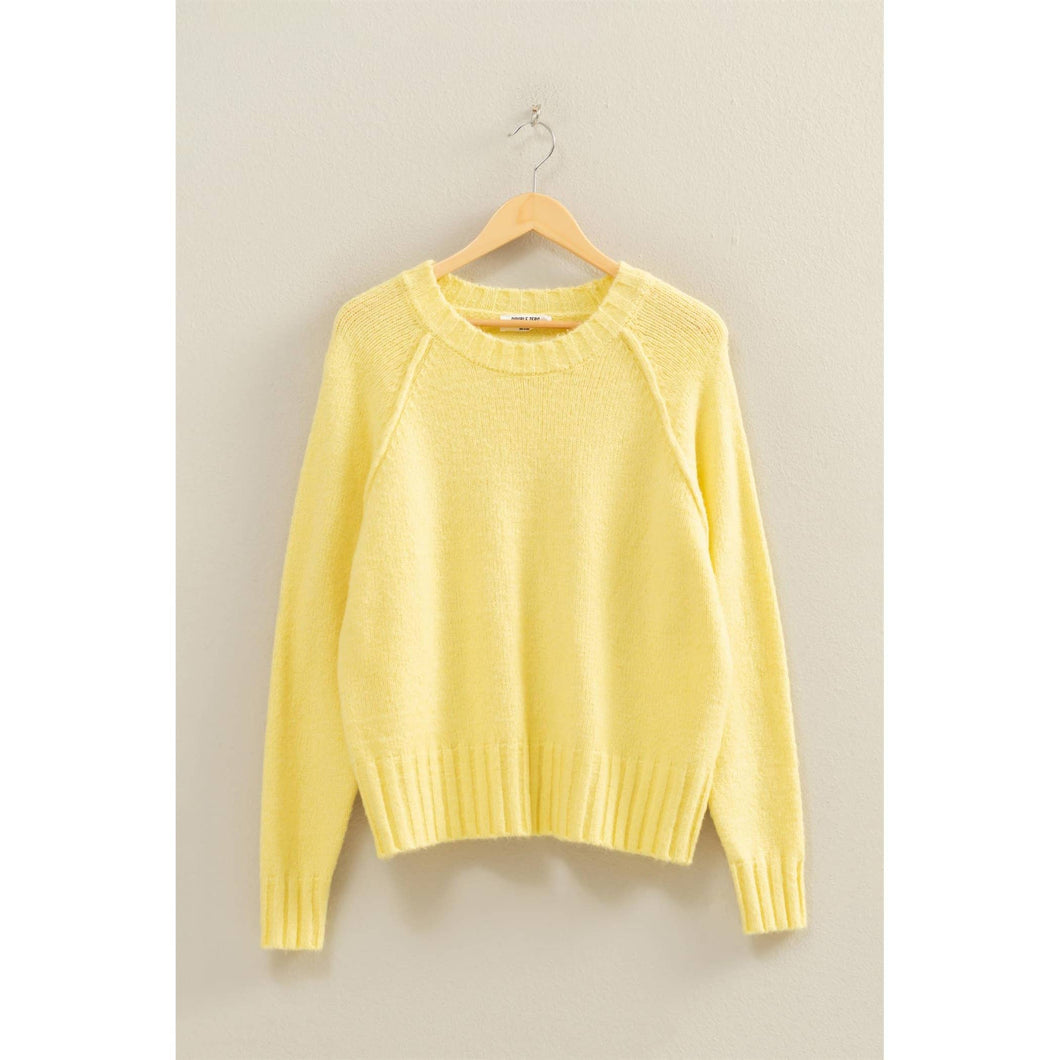 Pale Yellow Raglan Sweater