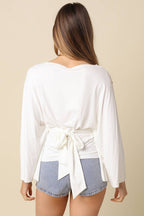 Allyson Back-Tie Dolman Sleeve Top