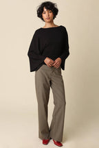 Allyson Back-Tie Dolman Sleeve Top