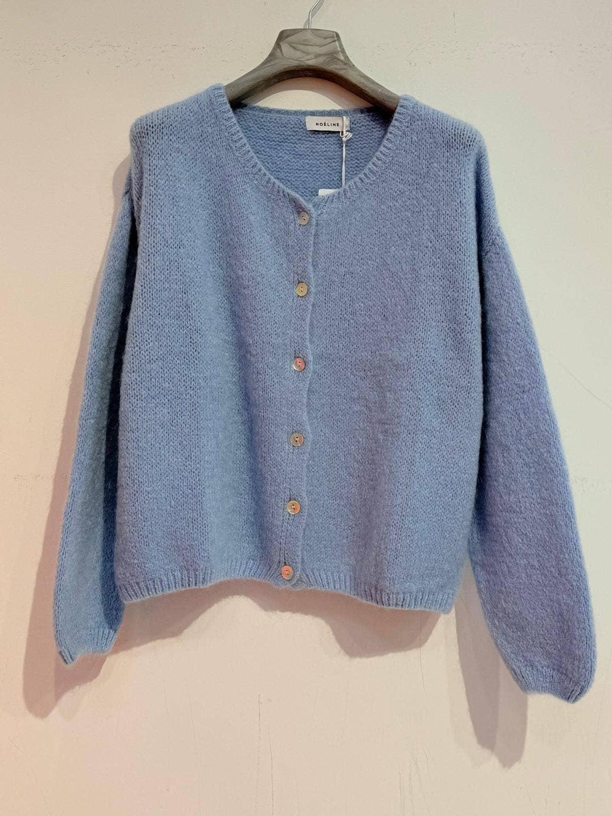 Kid mohair and wool cardigan