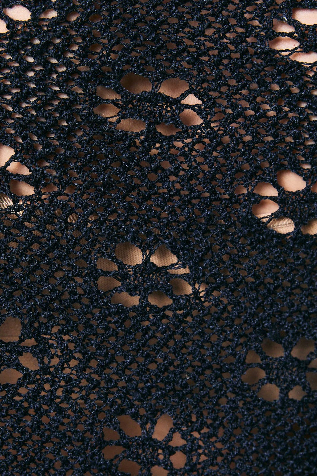 Openwork Detail Sweater Poncho