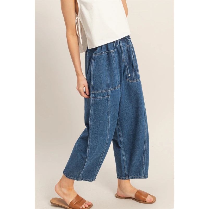 Wide Pants with Oversize Pockets