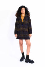 Load image into Gallery viewer, Blue and Brown Check Coat