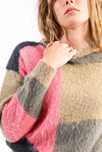Load image into Gallery viewer, Fluffy Color Block Sweater