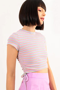 Lilac Striped Tee