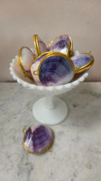 Polished Purple Clam Trinket Pill Box