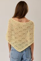 Openwork Detail Sweater Poncho