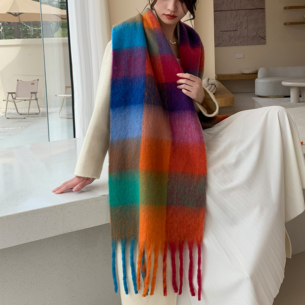 Plush Plaid Scarf