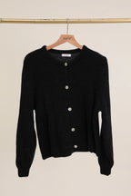 Alpaca Blend Crew Neck Cardigan