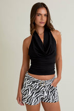 Cowl Neck Halter Top