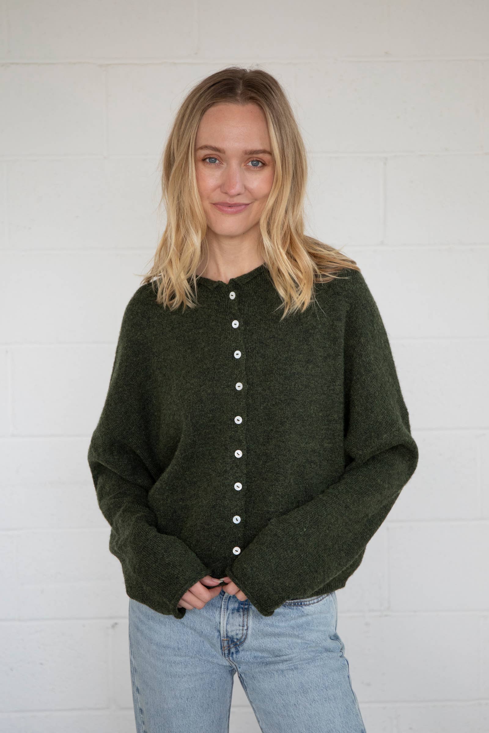 Hunter Green Piper Cardigan