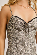 Load image into Gallery viewer, Leopard Cowl Back Dress
