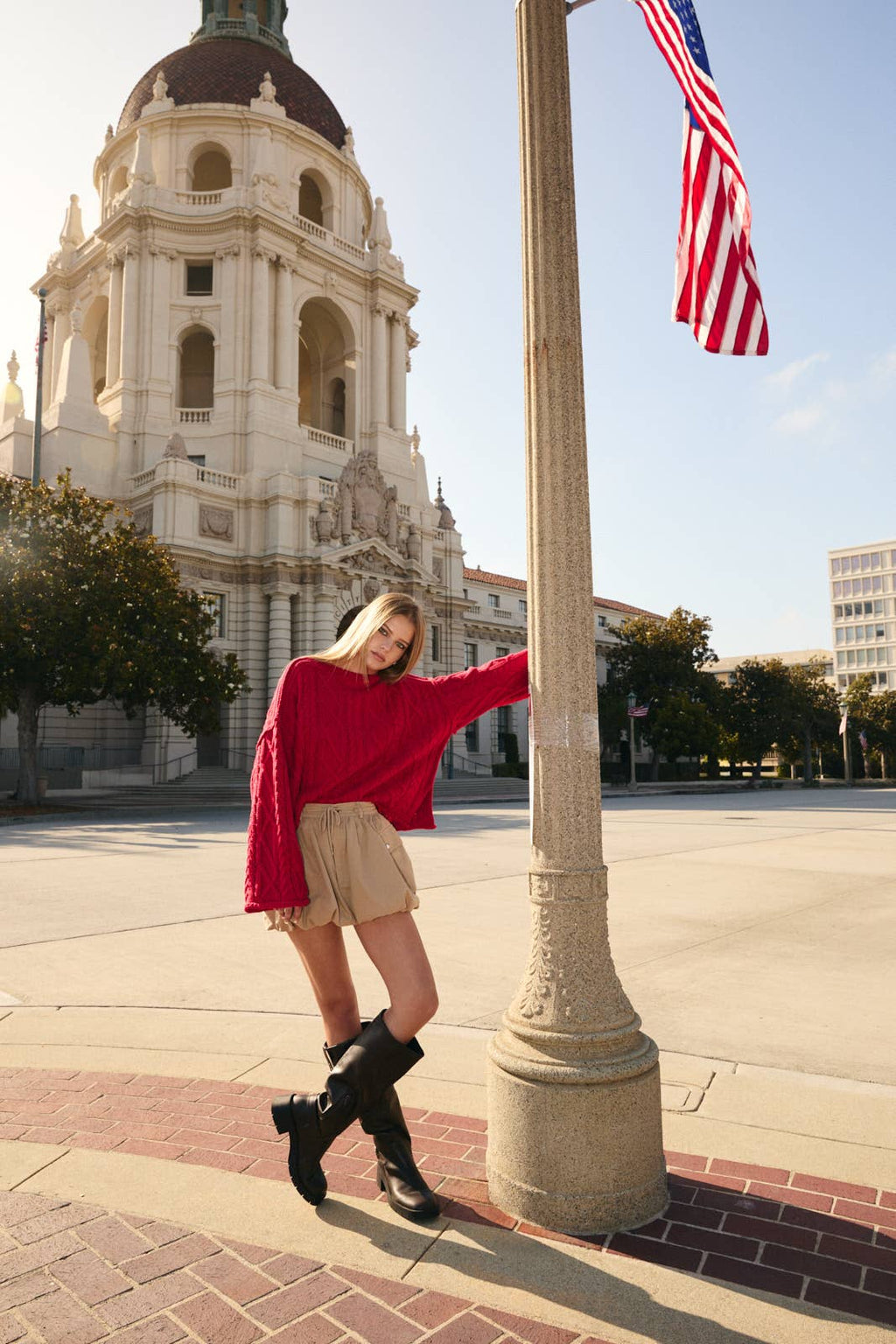 Wide Sleeve Cable Knit Sweater