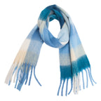 Chunky Plaid Scarf with Fringe