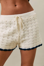 Contrast Knit Shorts