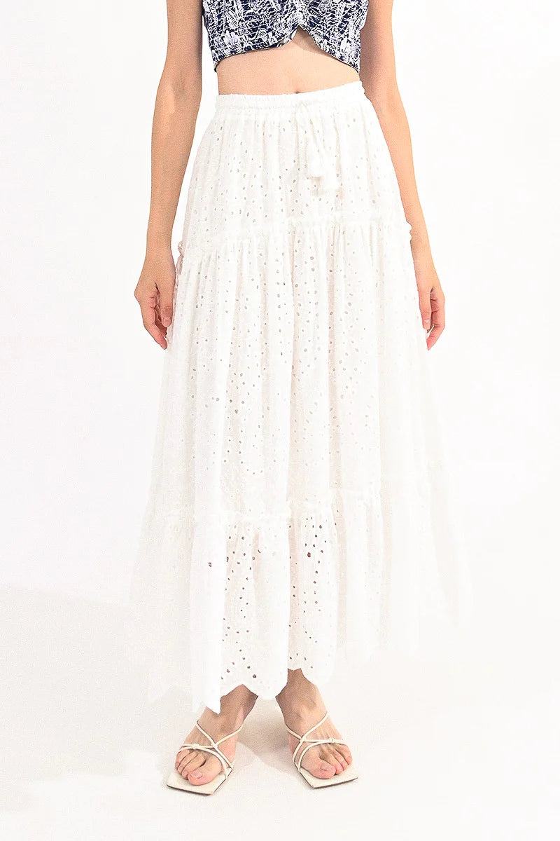 English Lace Maxi Skirt