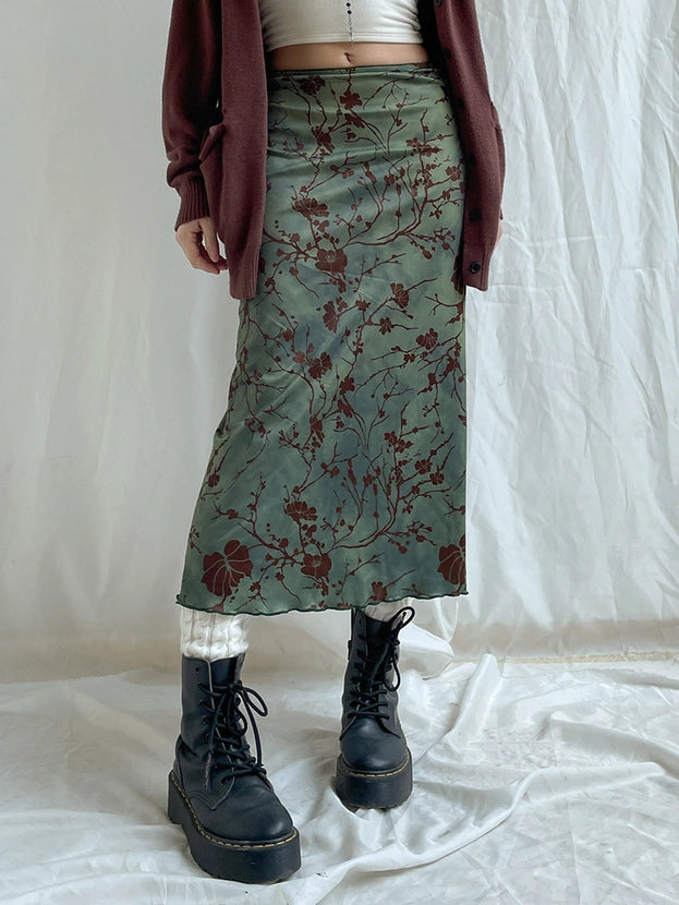 Moody Printed Midi Skirt