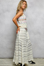 Lining Crochet Roomy Fit Woman Maxi Skirts