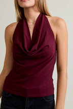 Cowl Neck Halter Top