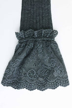 Load image into Gallery viewer, Lace Trimmed Knee-High Socks