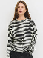 The Elisa Cardigan | Striped Button-Down Cardigan