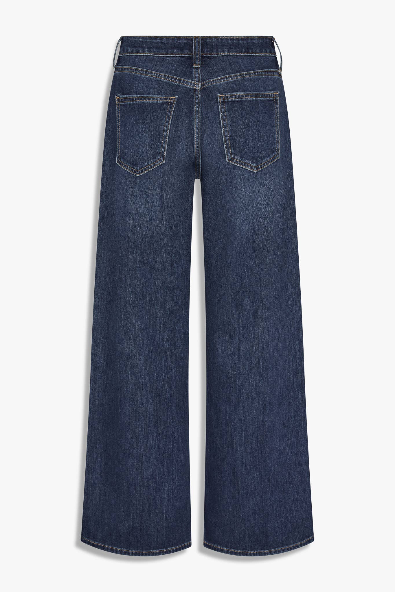 Stretch Mid Rise Palazzo Jeans