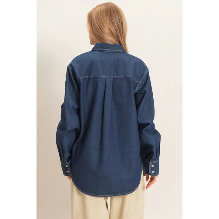 Button-Up Denim Shirt