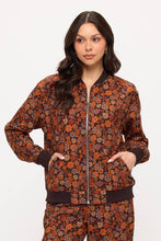 Load image into Gallery viewer, FALL FLORAL PRINT CORDUROY BOMBER JACKET