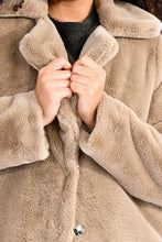 Load image into Gallery viewer, Wide Lapel Faux Fur Coat