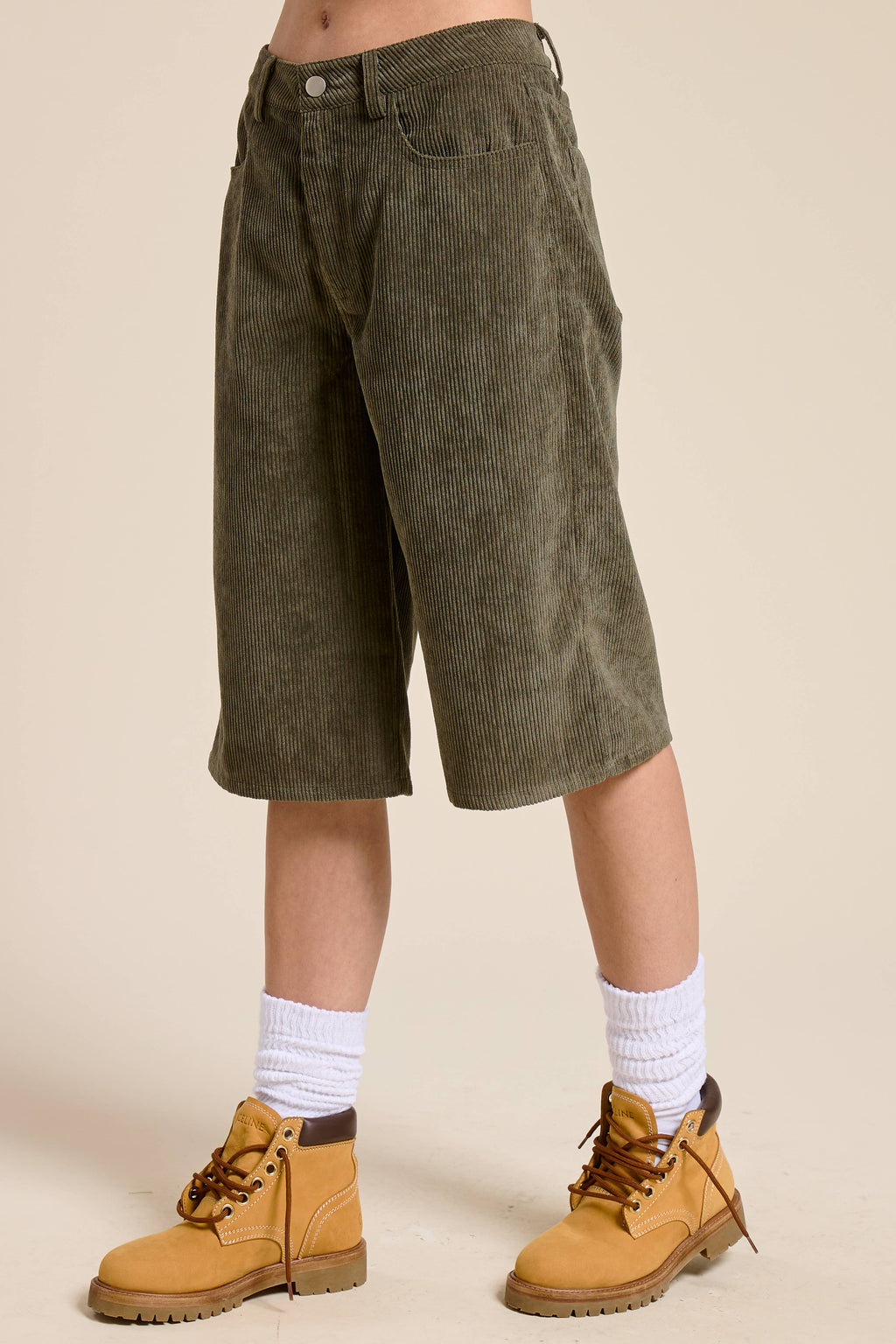 Corduroy Culotte Bermuda Shorts