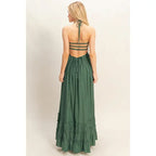 Smocked Halter Maxi Dress