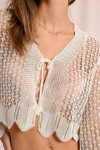 Load image into Gallery viewer, Fine Knit Tie Cardigan
