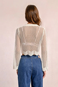 Fine Knit Tie Cardigan