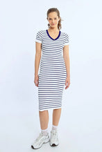 Load image into Gallery viewer, Striped Dress with Open Heart Detail