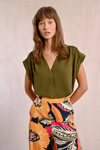 Load image into Gallery viewer, Khaki Blouse Top