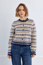 Geometric Knitted Cardigan