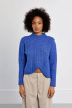 Asymmetrical Cable-Knit Sweater