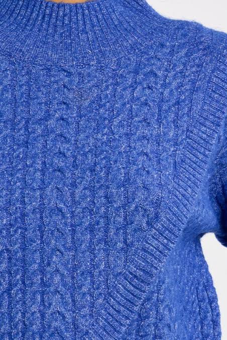 Asymmetrical Cable-Knit Sweater