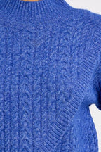 Asymmetrical Cable-Knit Sweater