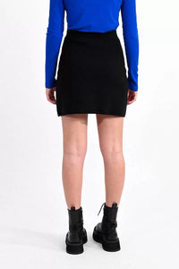 Side Button Knit Skirt