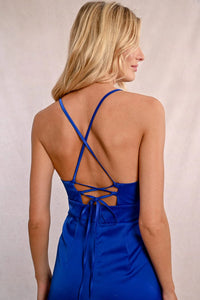 Cobalt Strappy Back Dress