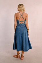 Load image into Gallery viewer, Strappy Back Denim Dress