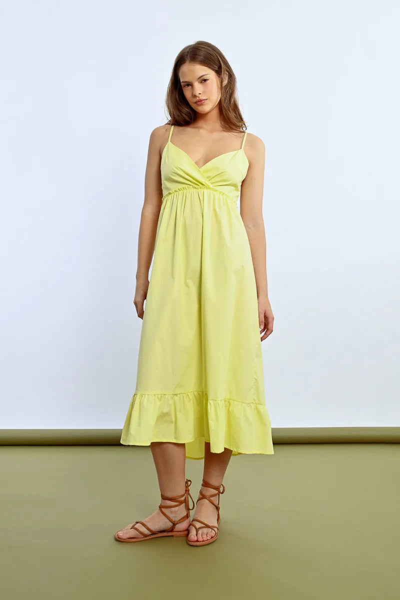 Neon Ruffle Maxi Dress