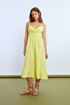 Neon Ruffle Maxi Dress