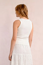 Load image into Gallery viewer, White V Neck Tank