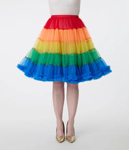 Load image into Gallery viewer, Rainbow Stripe Ruffled Petticoat Crinoline