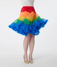 Load image into Gallery viewer, Rainbow Stripe Ruffled Petticoat Crinoline