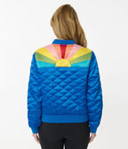 Rainbow Quilted Varsity Jacket
