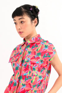 Tropical Block Print Shirt