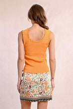 Load image into Gallery viewer, Orange Ruffle Edge Tank